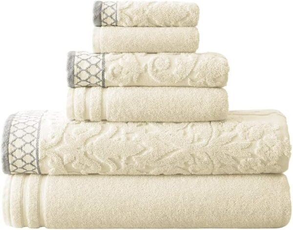 617Dt7JnKxL._AC_SX679_.jpg Ivory 6-Piece Ultra Soft Cotton Towel Set