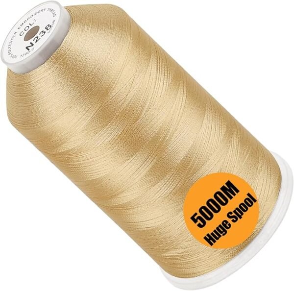 Blond Polyester Embroidery Thread 5000M for Machines
