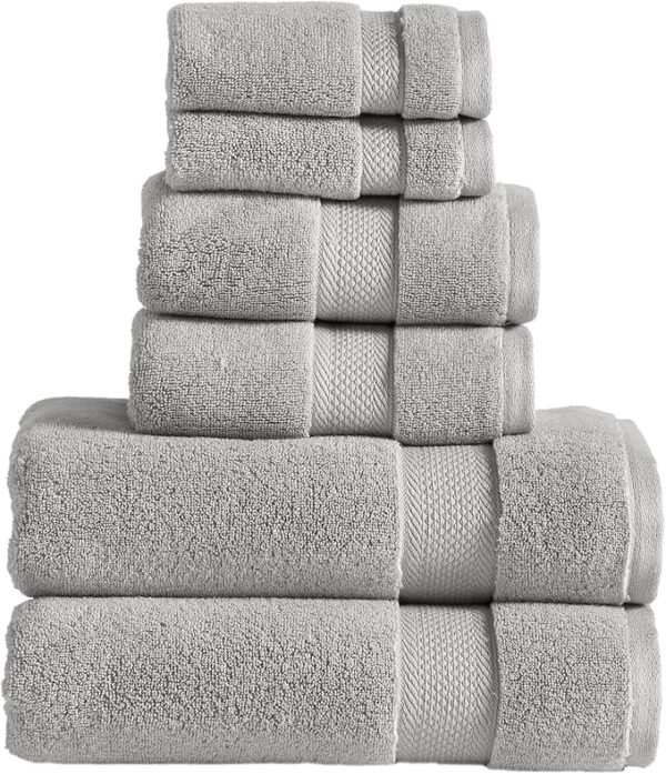 811EQu5IbpL._AC_SX679_.jpg Cloud 6-Piece Luxury Quick-Dry Towel Set - Plush & Ultra-Absorbent