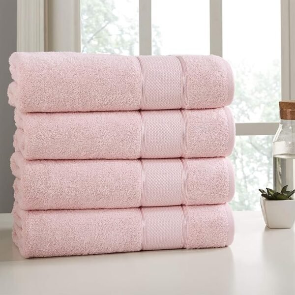 91heJ74KDOL._AC_SX679_.jpg Blush SpunLoft Bath Sheets - Modern Threads 4-Pack 35x66