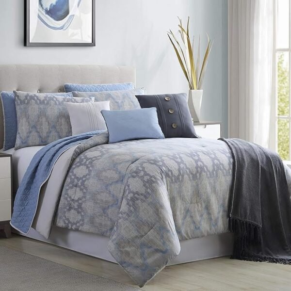 Modern Threads Radiance Queen Comforter Set with Quilted Coverlet