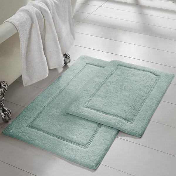 91tsMY0l5kL._AC_SX679_.jpg Luxury Cotton Bath Mat Set - 2 Pack Non-Slip Absorbent Mats